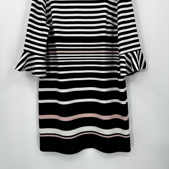 ILE NEW YORK shift sheath dress multi color 18 bell sleeve career business - Picture 5 of 9